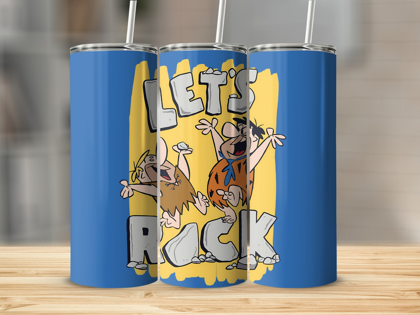 Let's Rock Cartoon Character Vacuum Tumbler