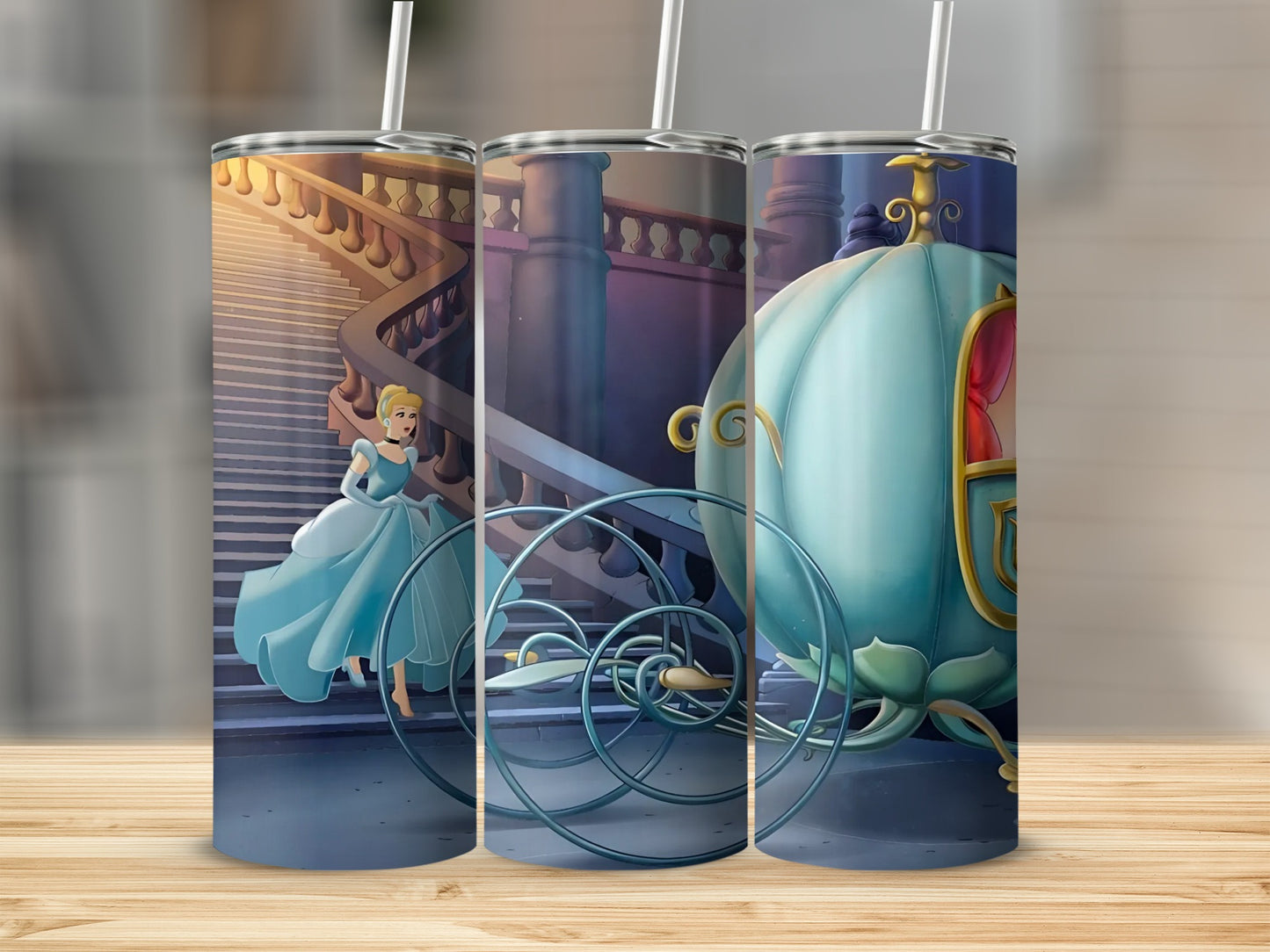 Cinderella Carriage and Castle Design Tumbler