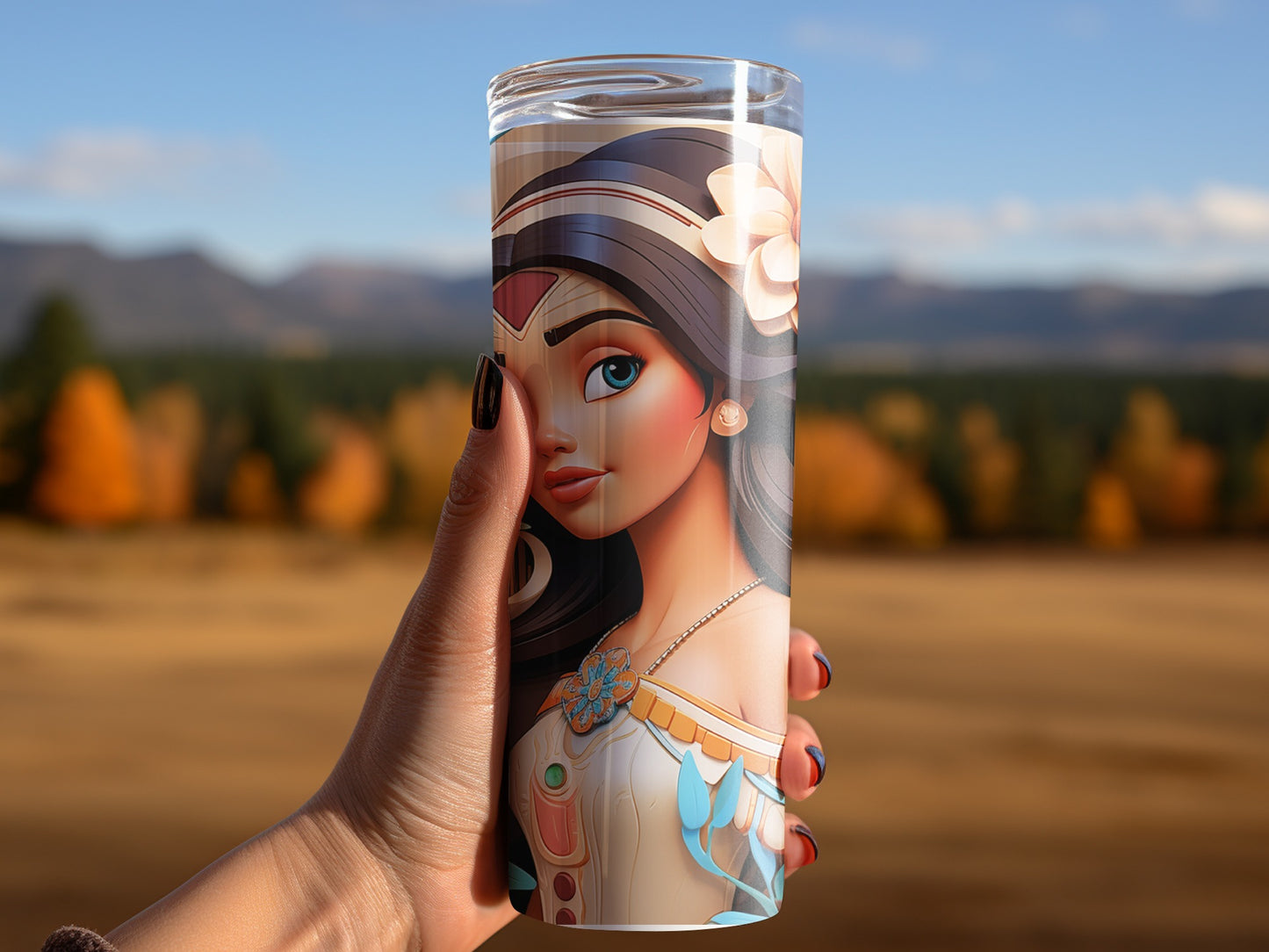 Stylishly Illustrated Fantasy Character Tumbler