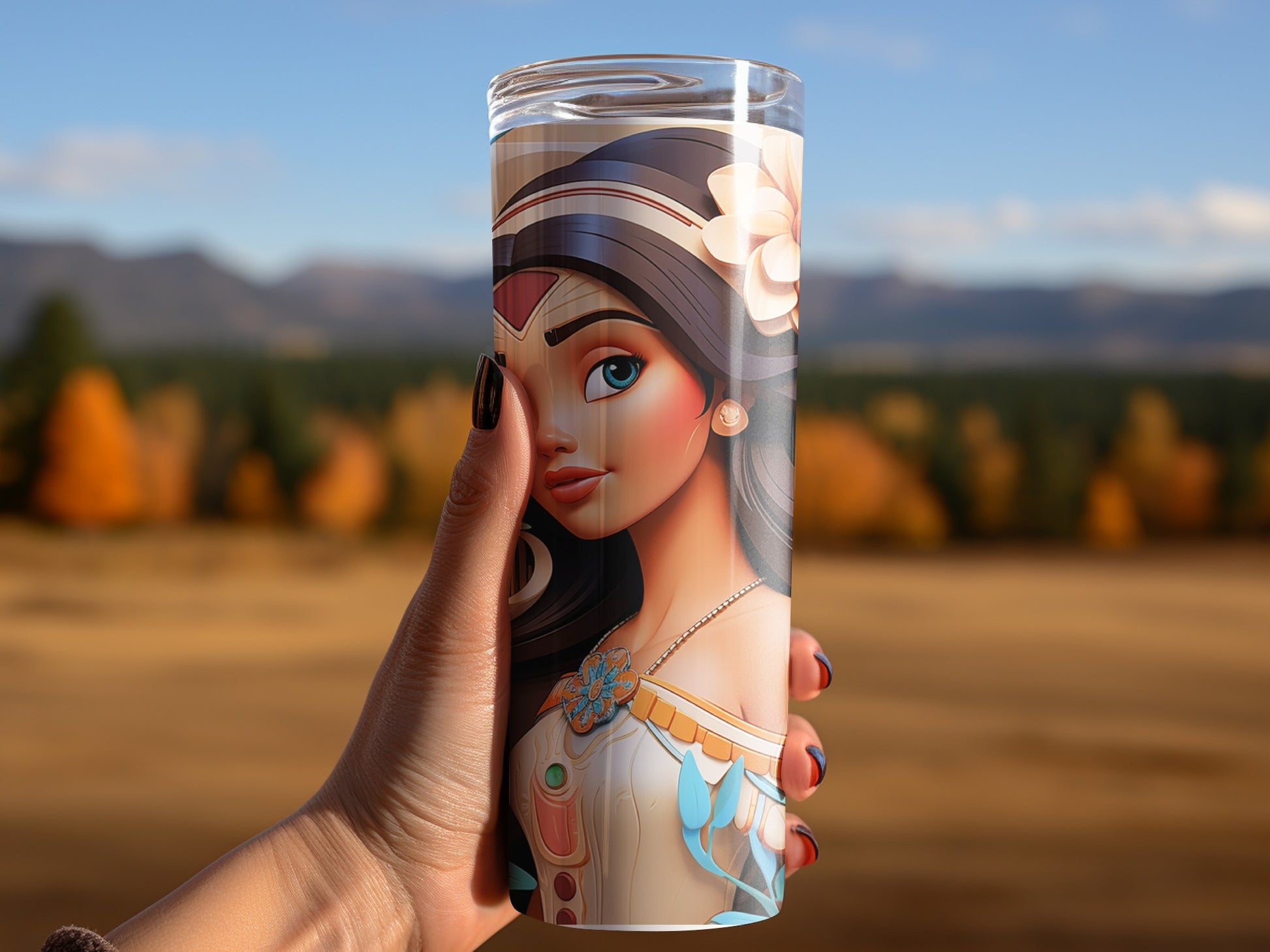 Stylishly Illustrated Fantasy Character Tumbler