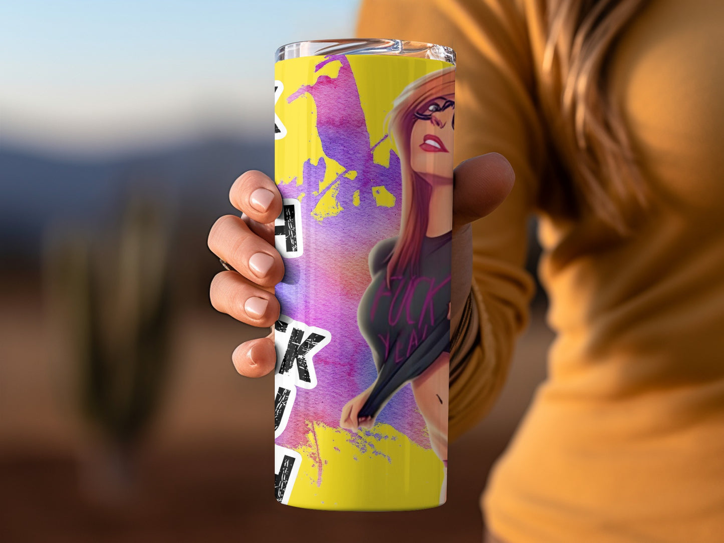 Vibrant Girl Power Tumbler Cup with Attitude