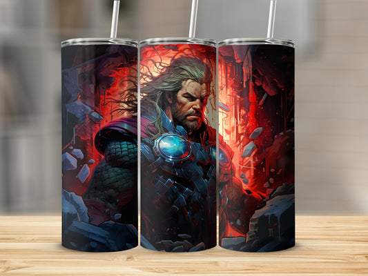 Epic Heroic Fantasy Scene Stainless Steel Tumbler