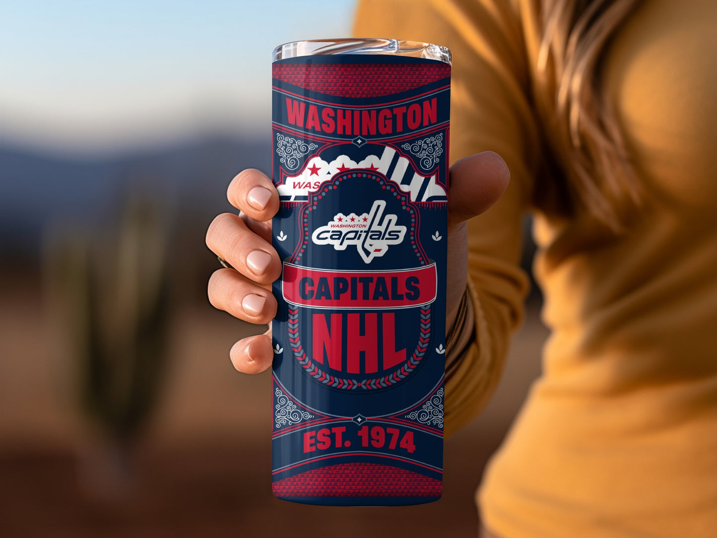 Washington Capitals NHL Est. 1974 Team Logo Design Tumbler