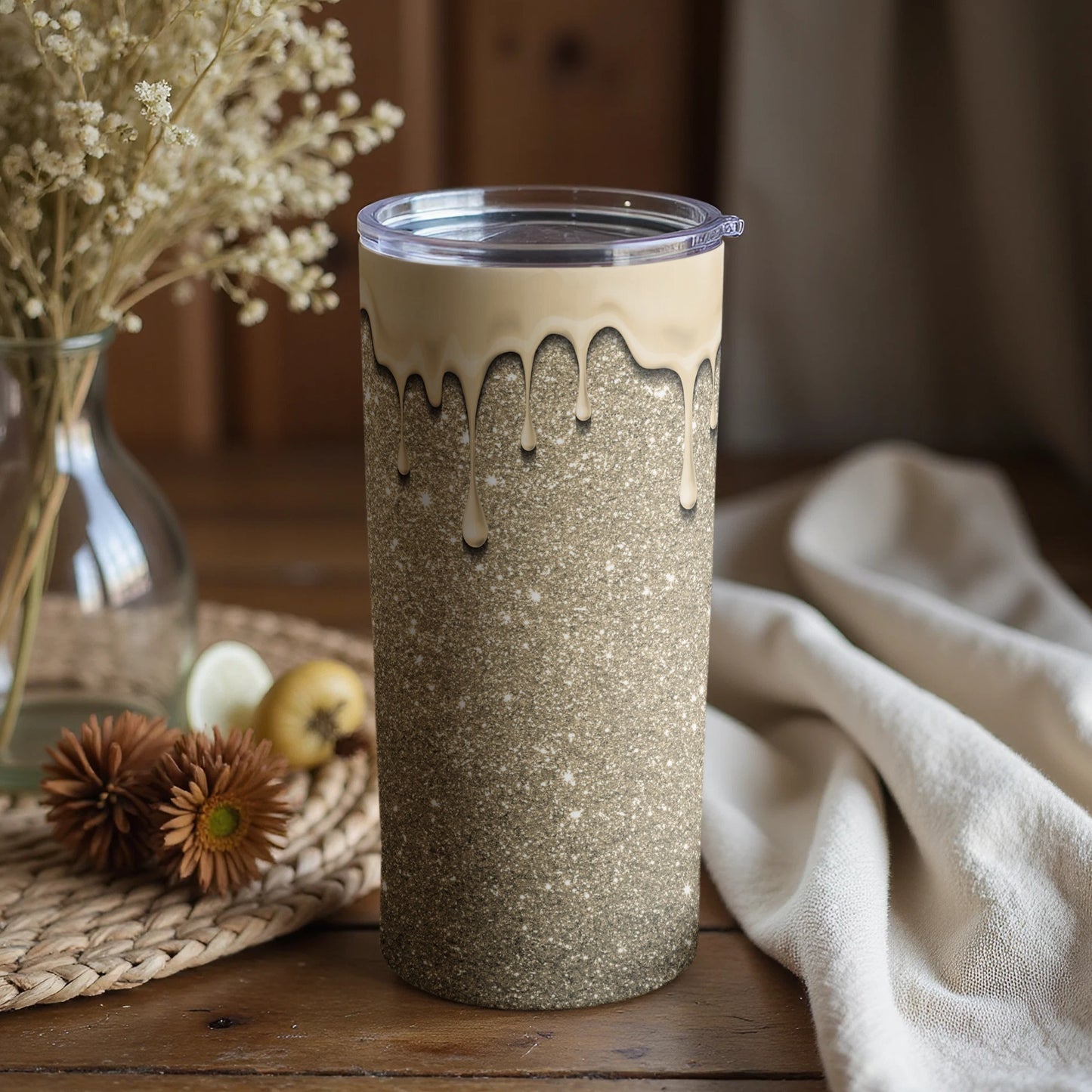 Stylish Insulated Tumbler with Dripping Design