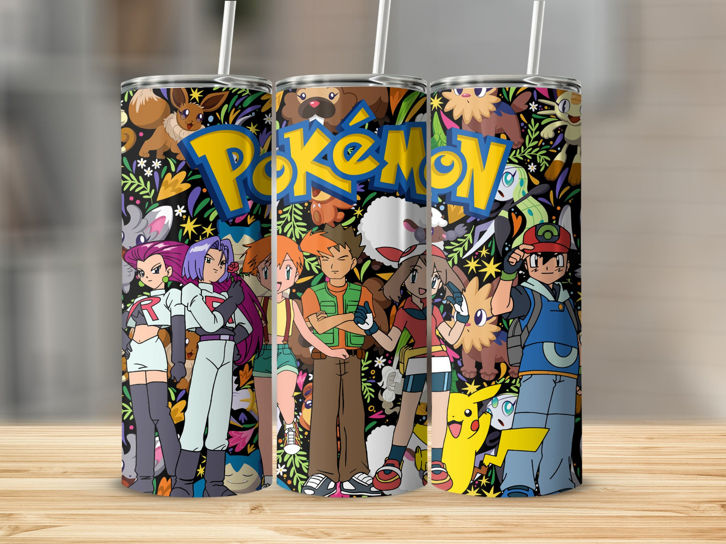 Vibrant Characters Design Custom Printed Beverage Tumbler