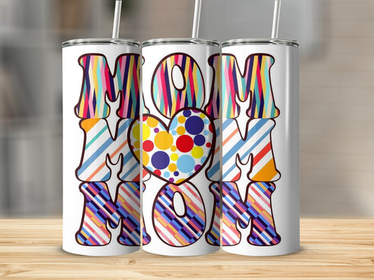 Vibrant Mom Design Skinny Tumbler Cup Product