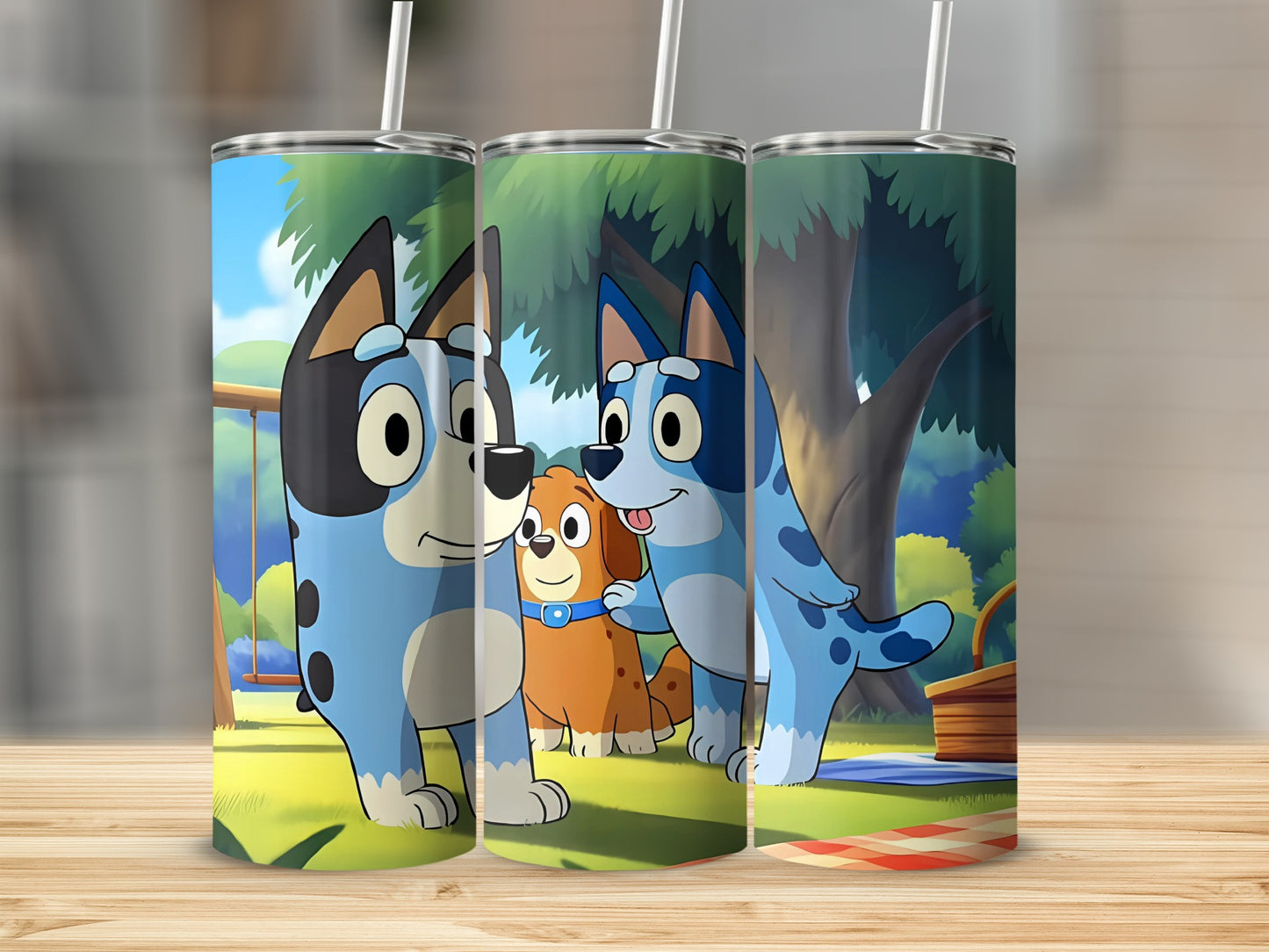 Colorful Cartoon Dog Characters Design Tumbler