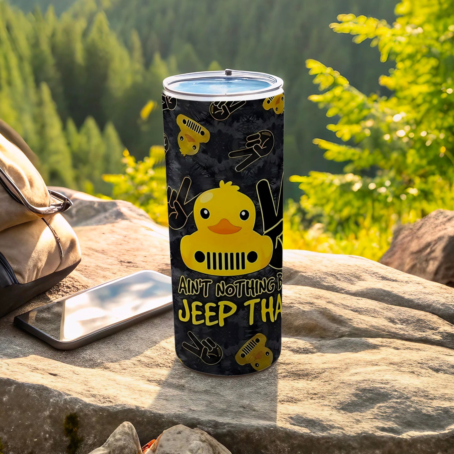 Ain't Nothing But A Jeep Thang Duck Travel Mug
