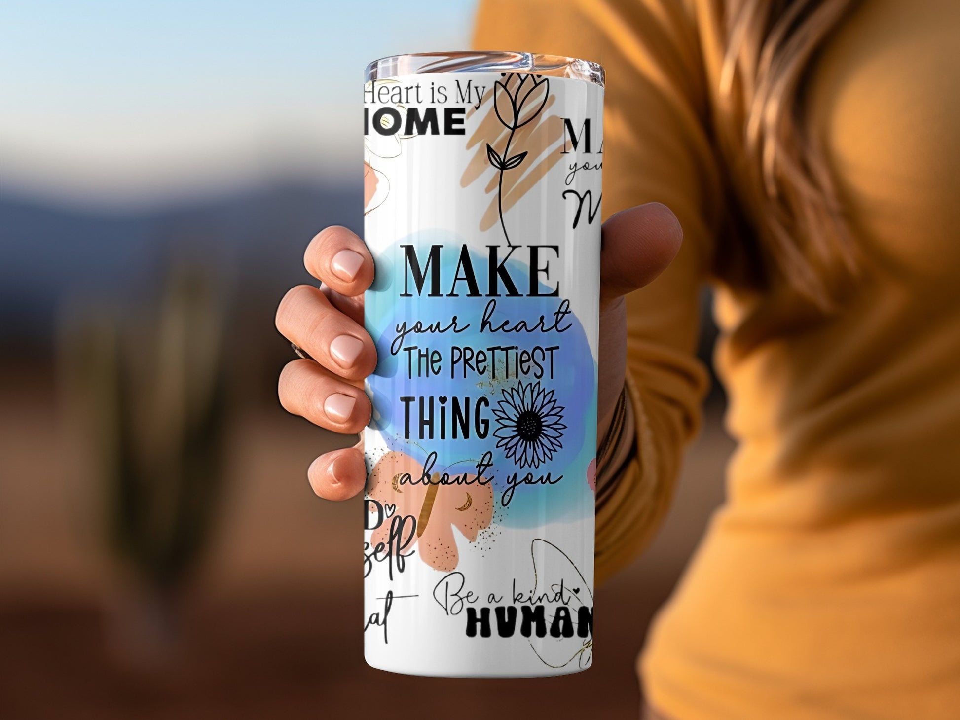Inspirational Quote Design Tumbler for Daily Motivation