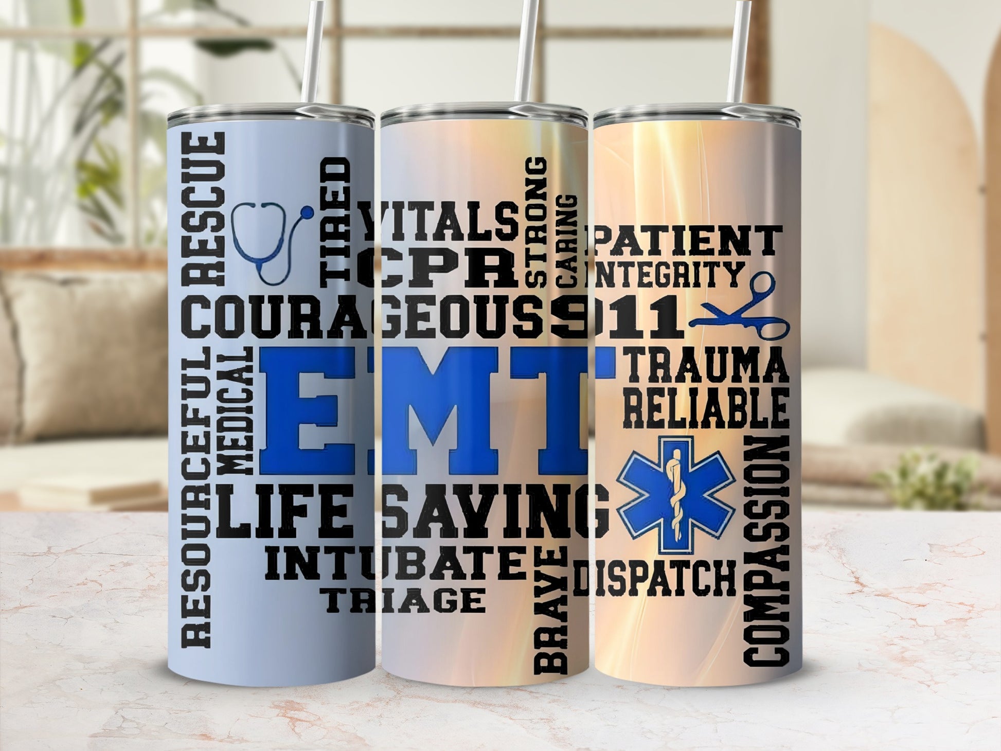 EMT Medical Vocabulary Inspirational Design Tumbler