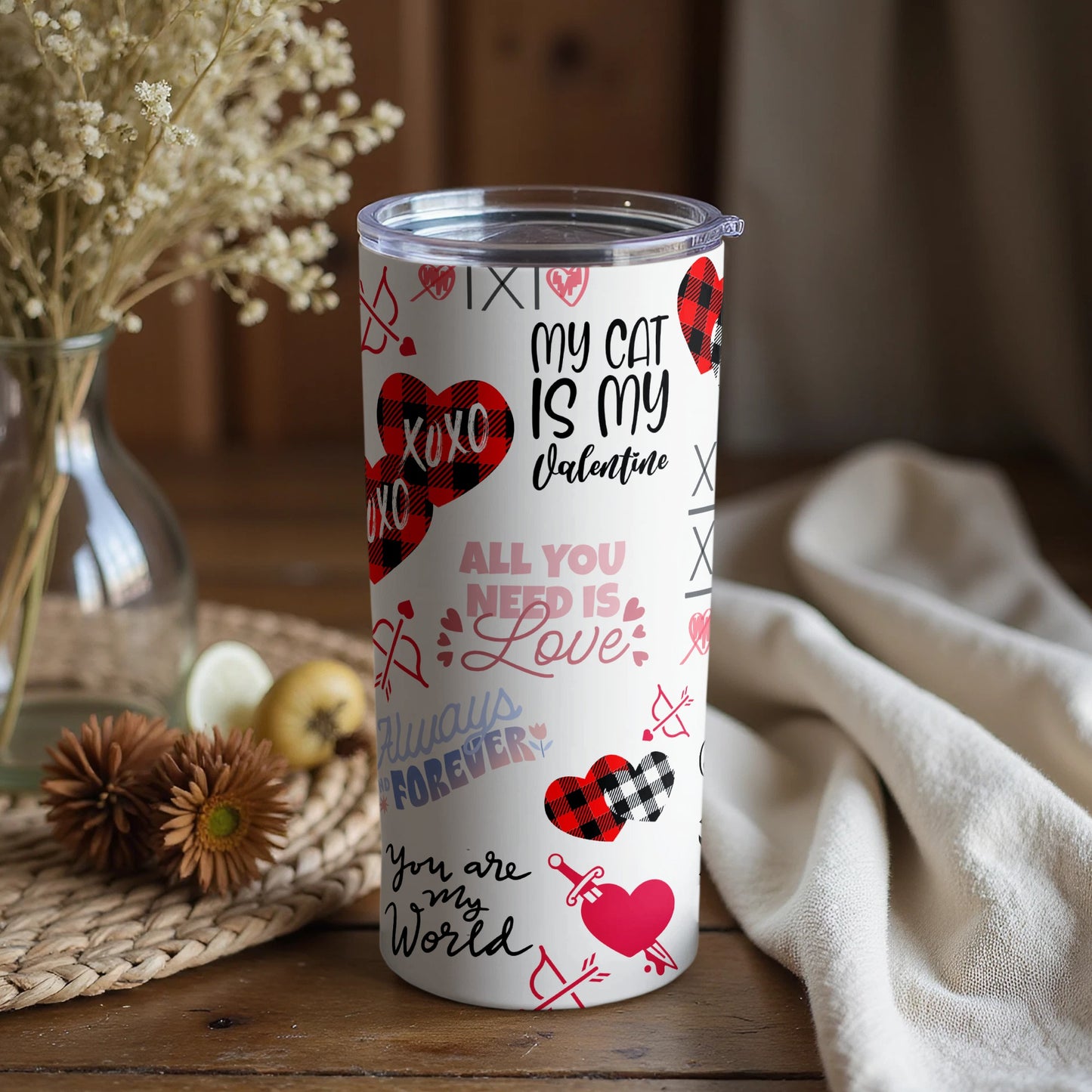 My Cat Is My Valentine All You Need Is Love mug