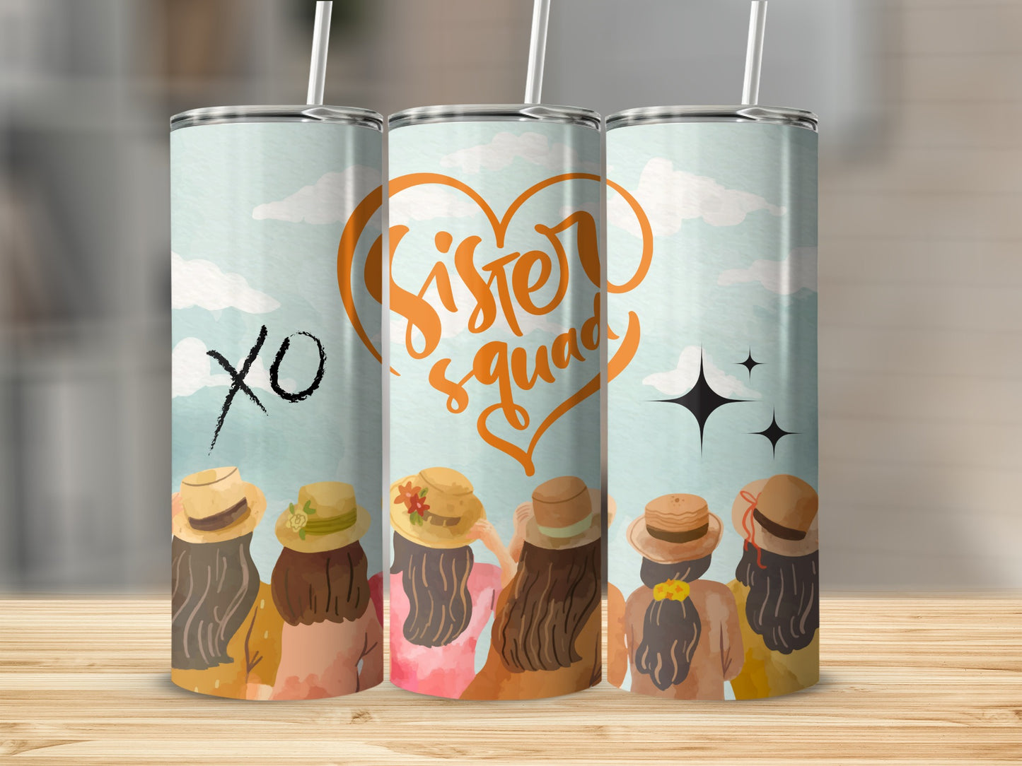 Sister Squad XO Tumbler for Friends and Family Gift