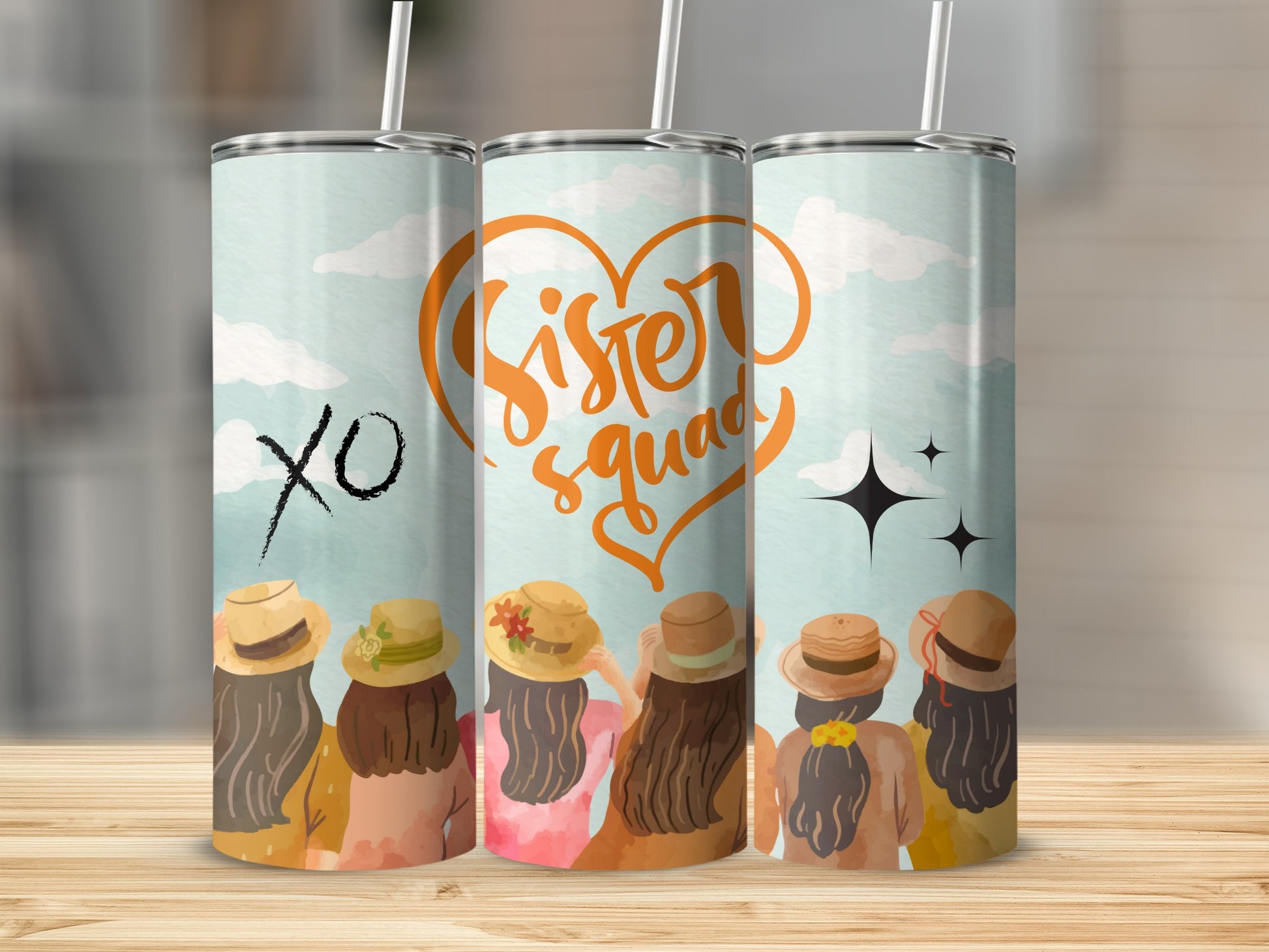 Sister Squad XO Tumbler for Friends and Family Gift