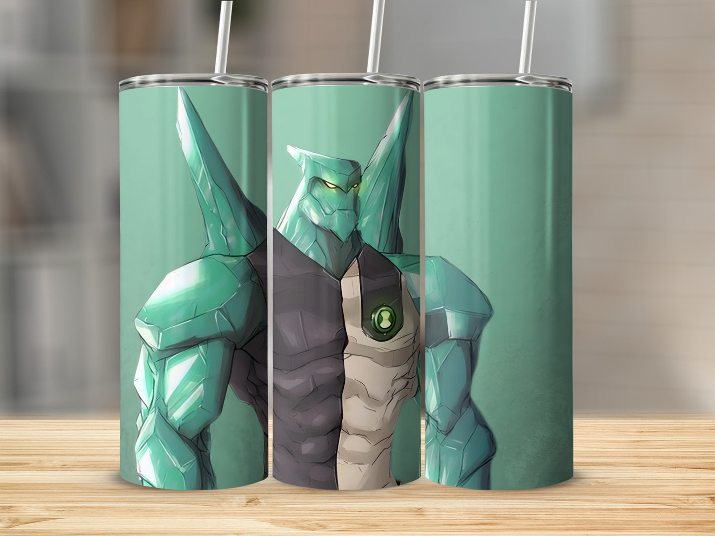 Futuristic Robotic Warrior Design Tumbler Cup