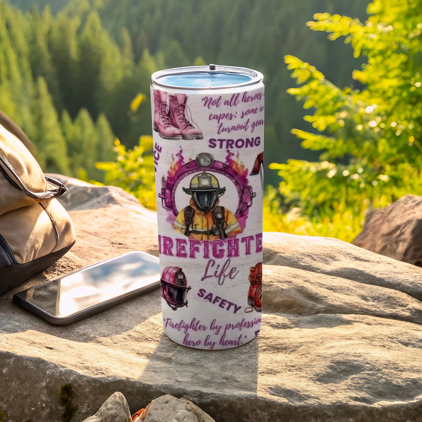 Firefighter Life Safety Strong Hero Stainless Steel Tumbler