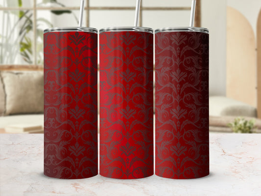 Red Damask Design Pattern Tumbler Beverage Holder product type