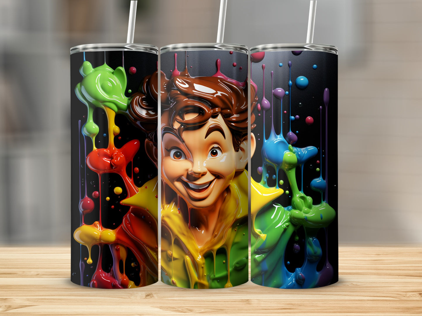 Colorful Cartoon Character Stainless Steel Tumbler
