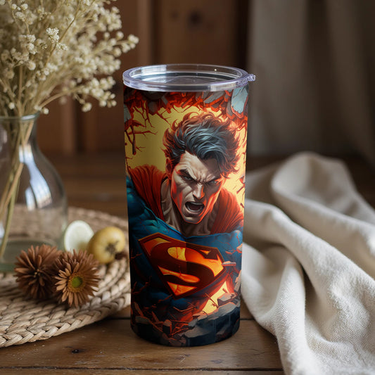 Superhero Fandom Art on Insulated Tumbler Product