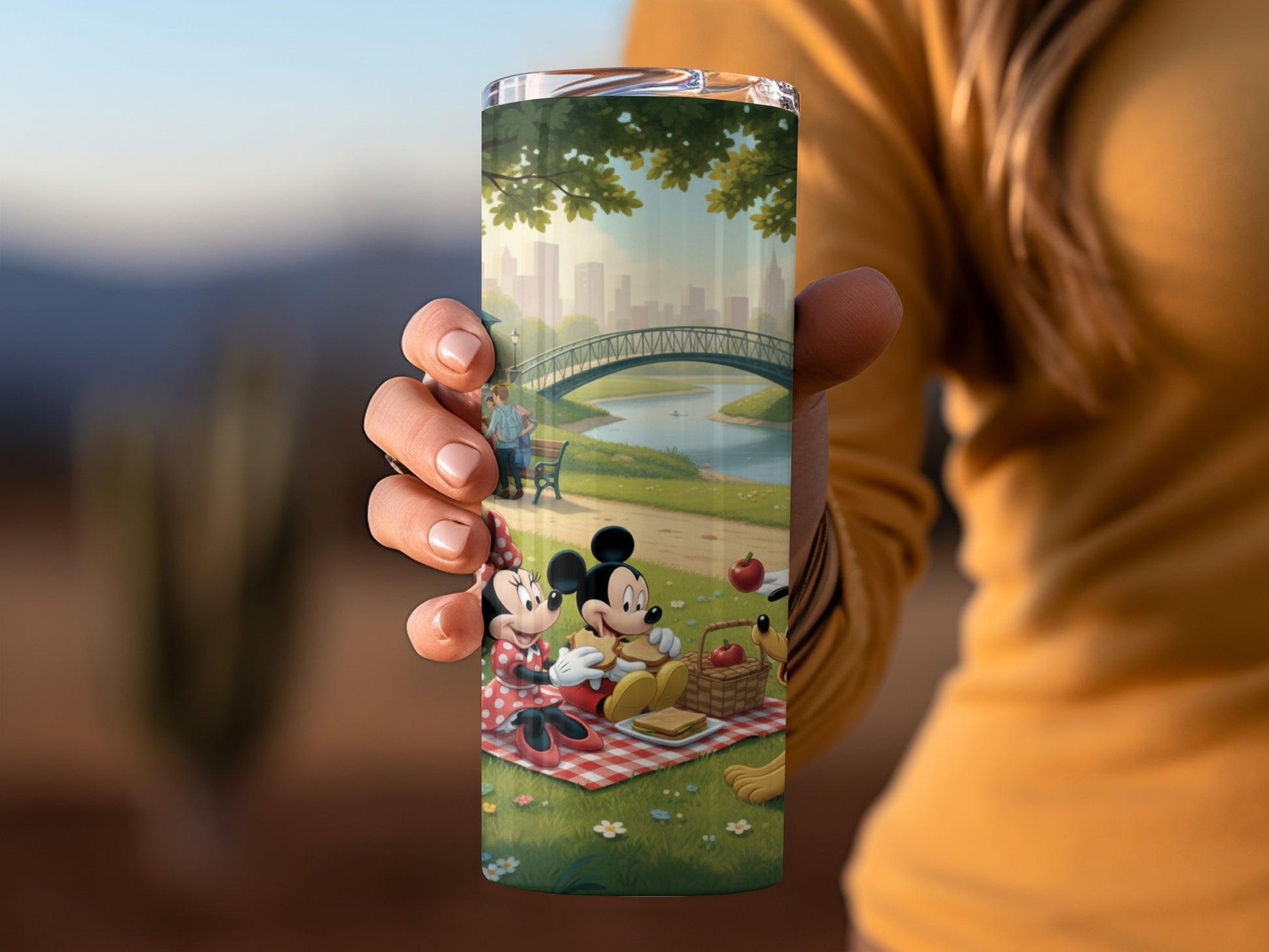 Mickey Mouse and Friends Tumbler With Scenic Design