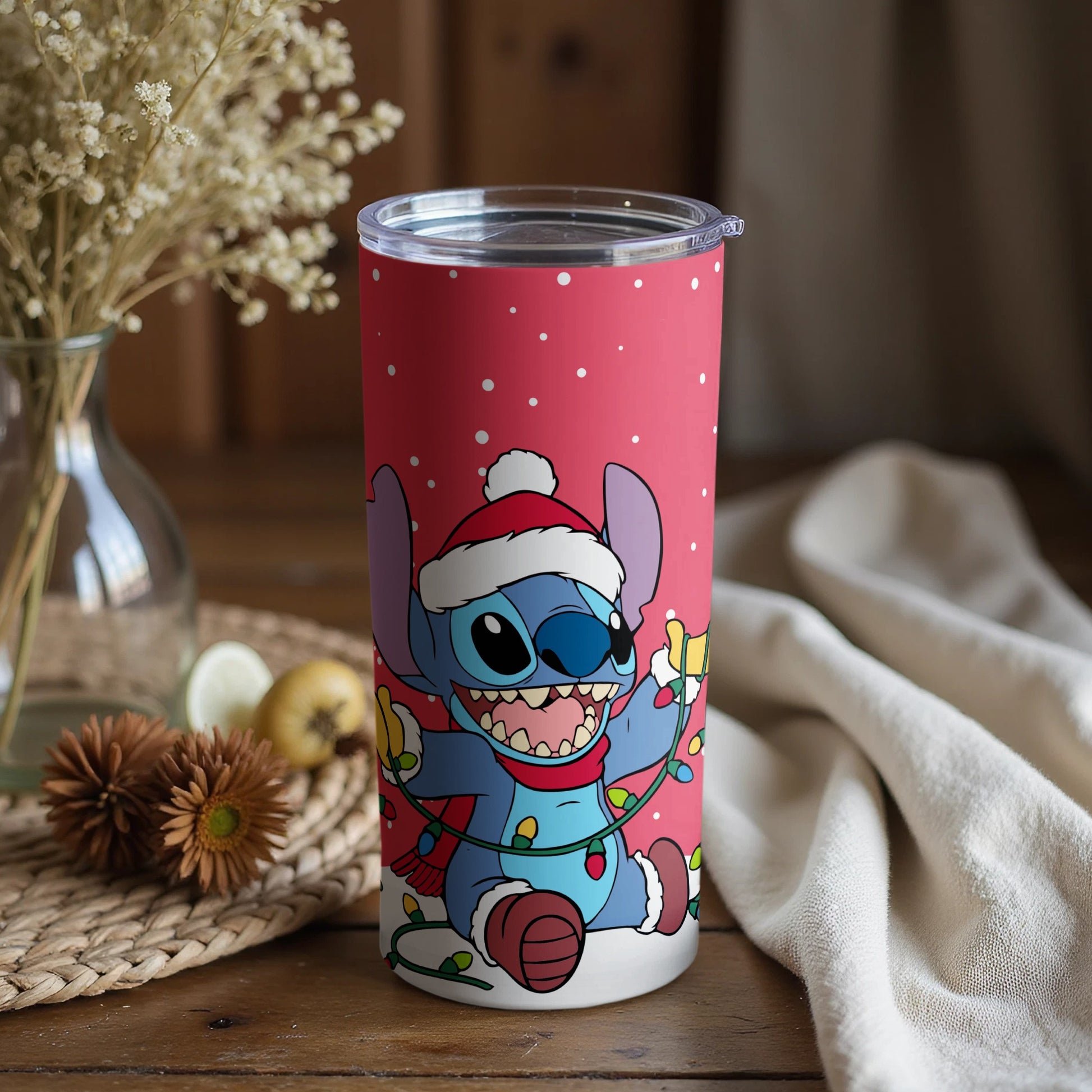 Festive Stitch Christmas Theme Insulated Tumbler