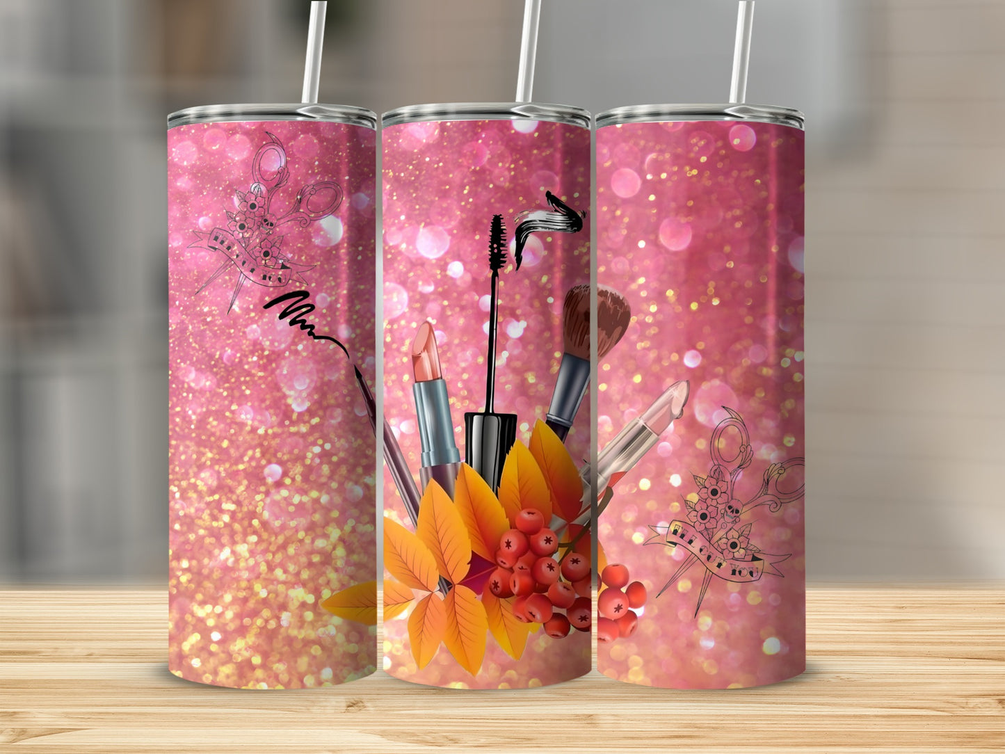Stylish Sparkle Makeup Accessories Tumbler