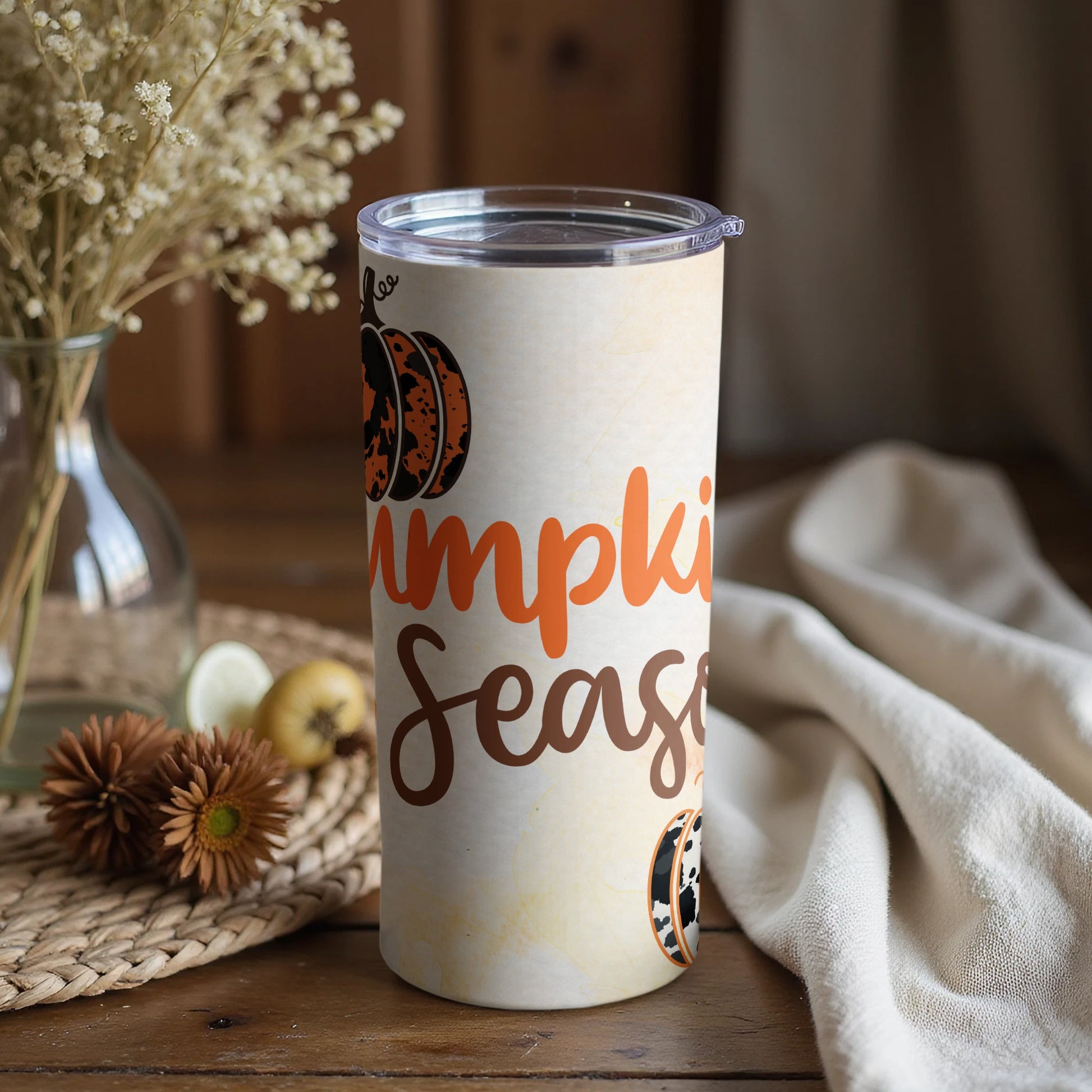 Pumpkin Season Themed Tumbler for Autumn Lovers