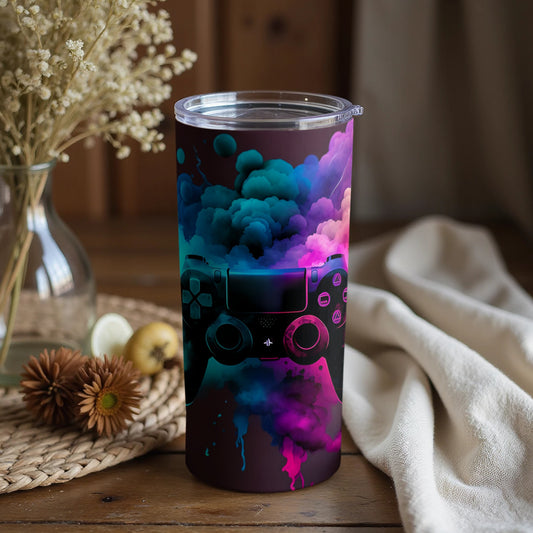 Colorful Artistic Gaming Controller Drinkware Product