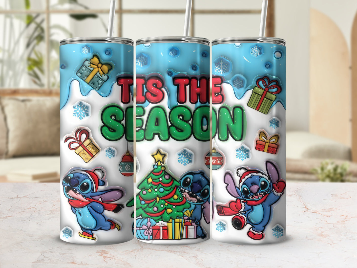 Tis the Season Christmas Themed Kids Tumbler