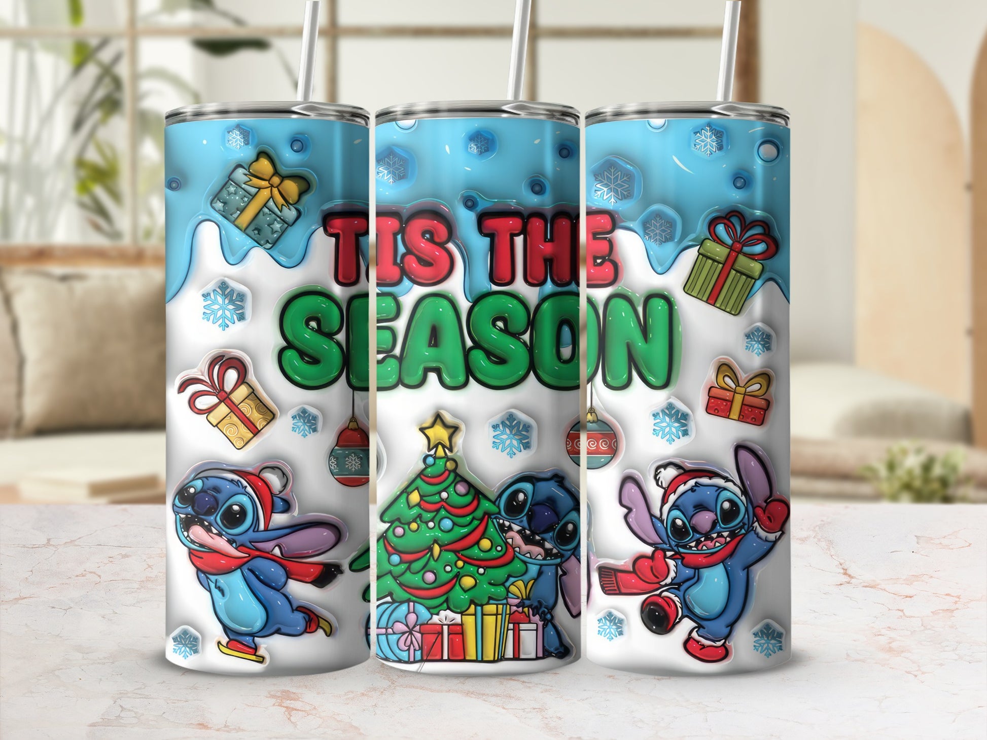 Tis the Season Christmas Themed Kids Tumbler