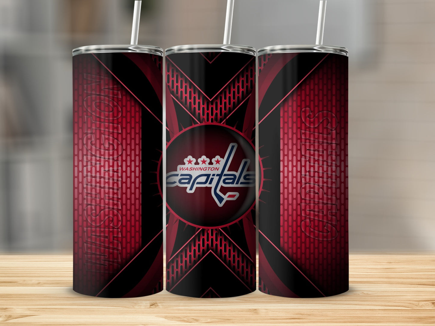 Washington Capitals Hockey Team Graphic Design Tumblers