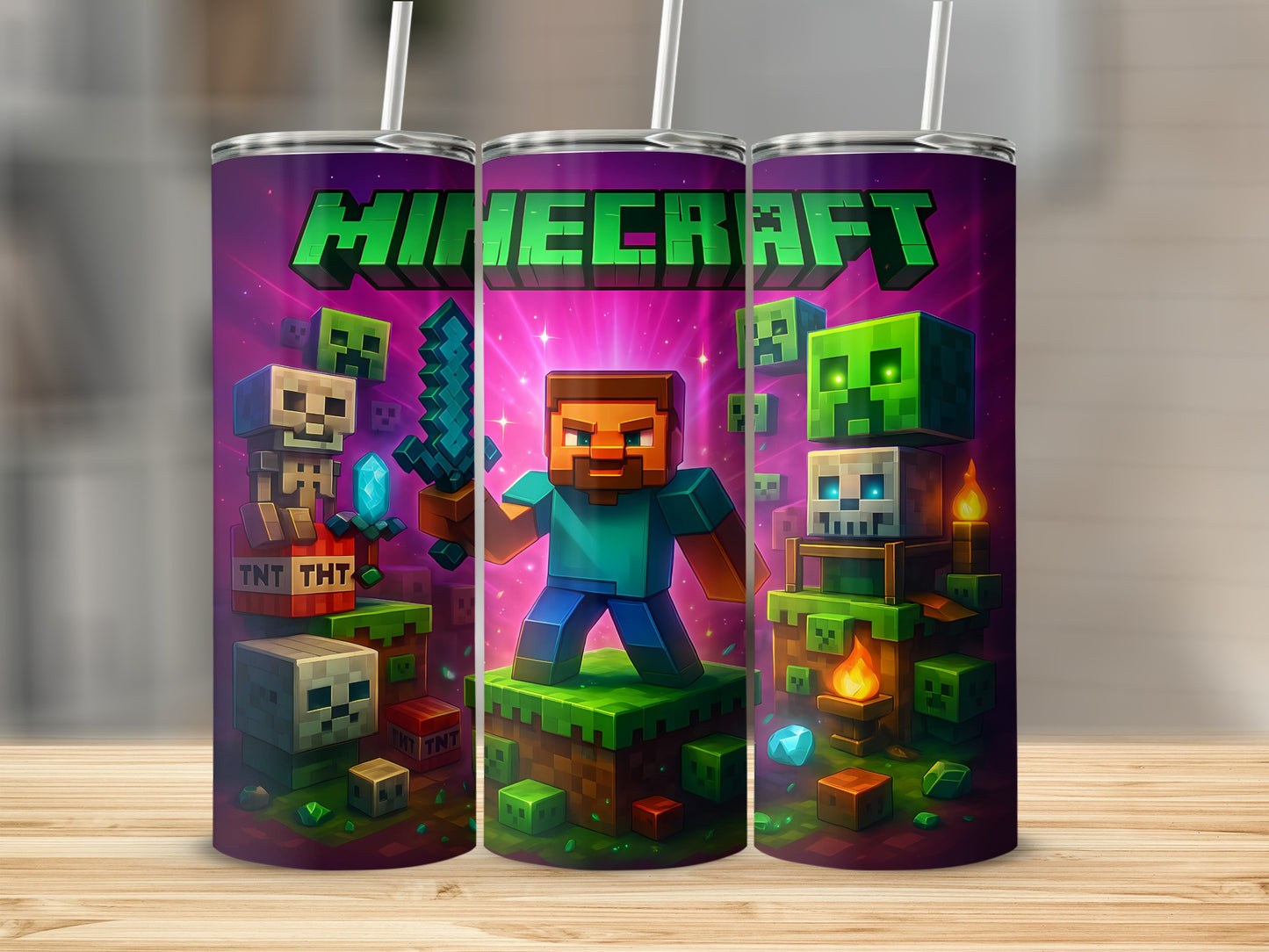Minecraft Adventure Scene Tumbler Cup