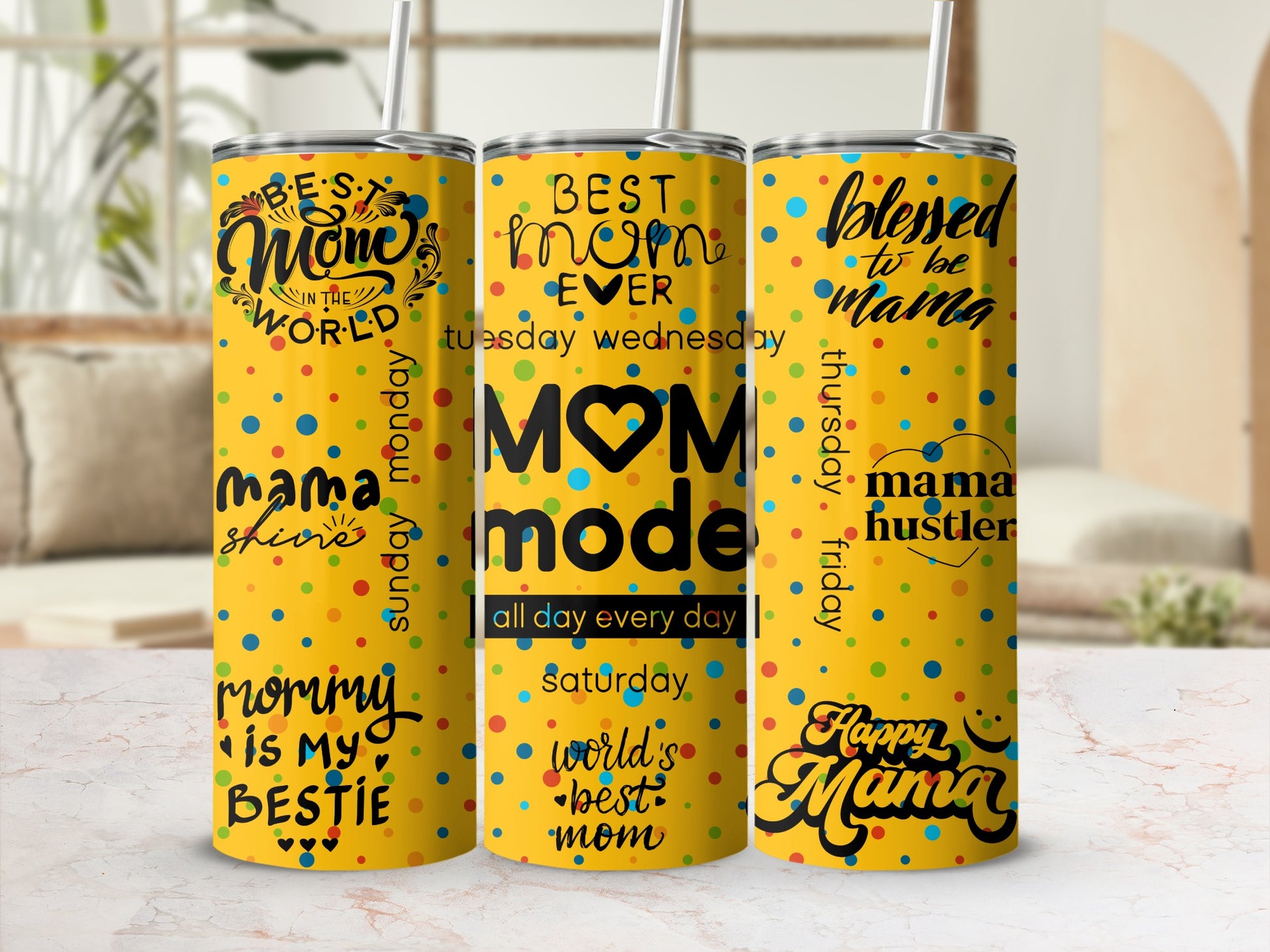 Best Mom Ever Hustler Mama Mode Gift Tumbler