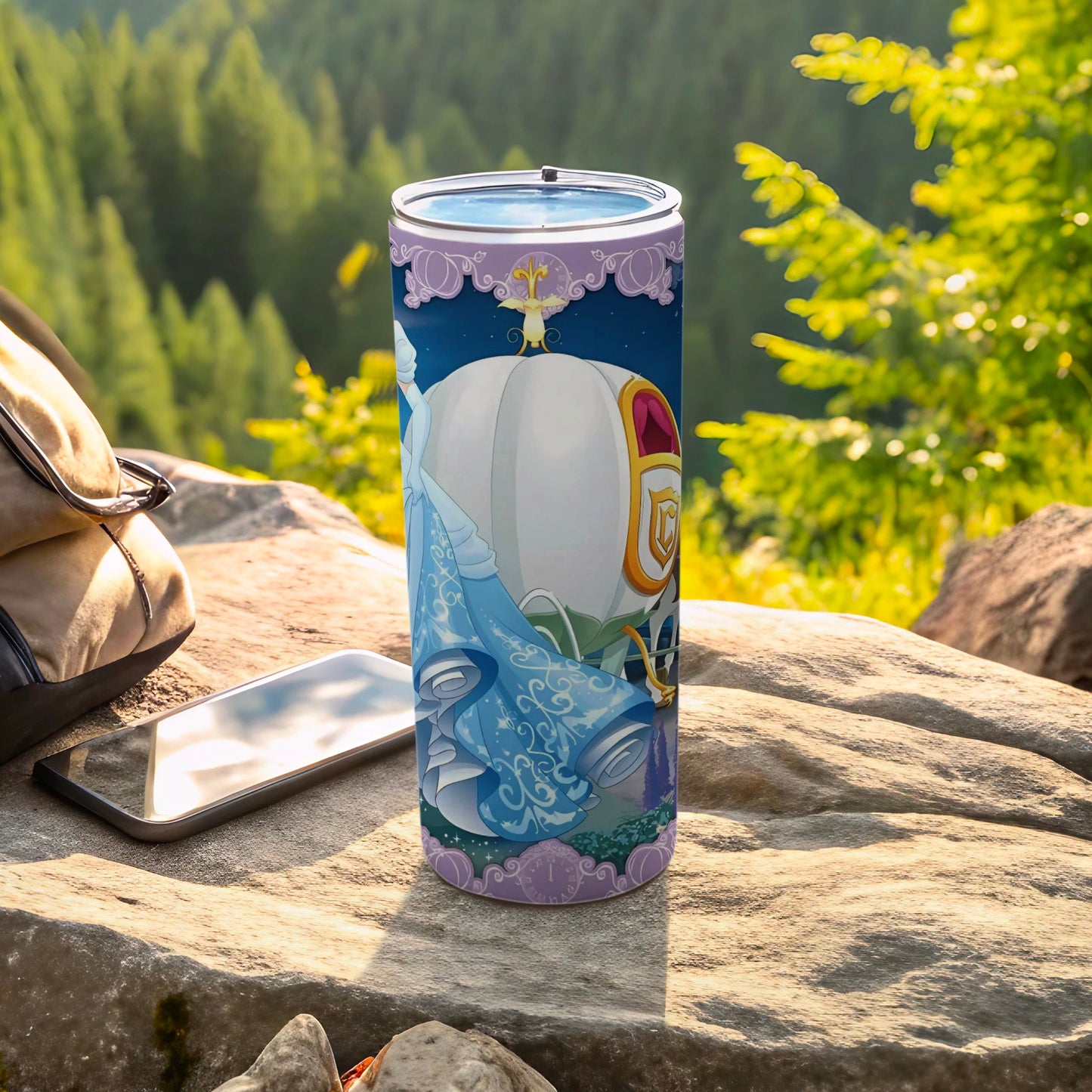 Enchanted Princess Carriage Travel Tumbler Cup