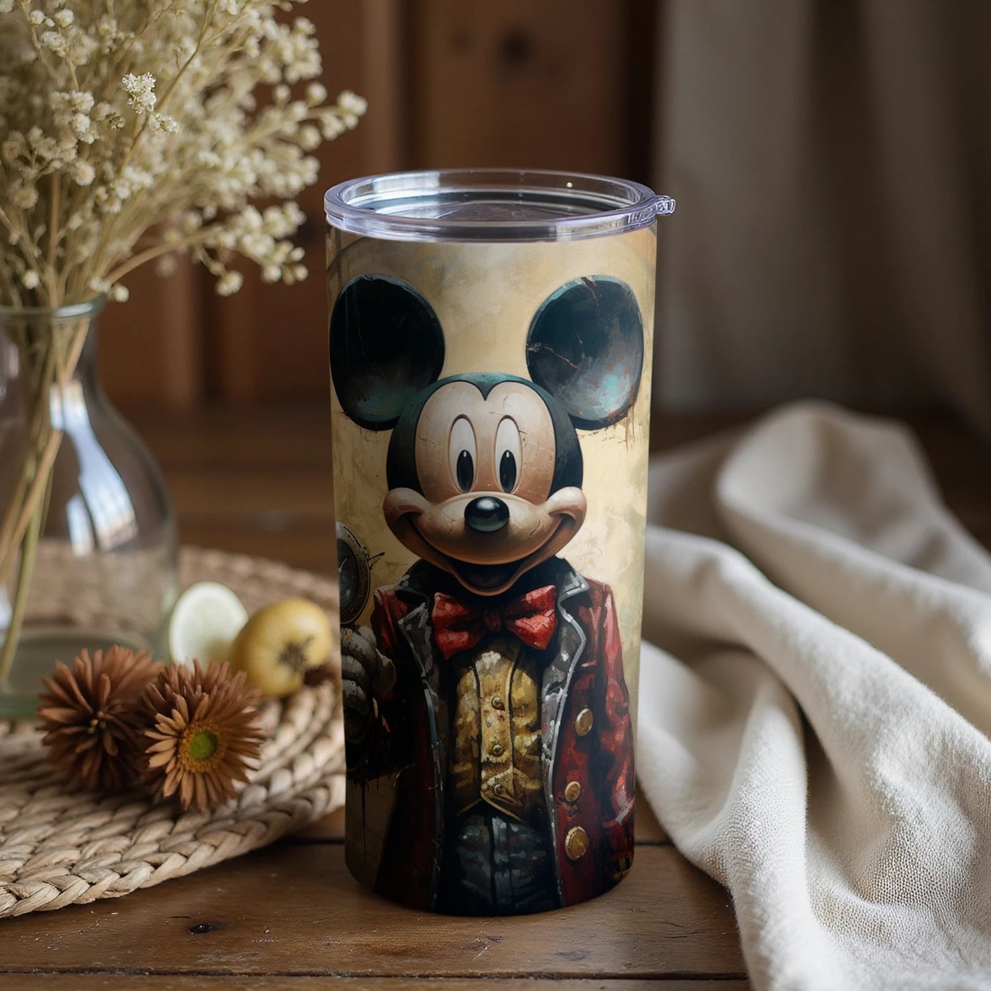 Vintage Mickey Mouse Art Insulated Tumbler Cup
