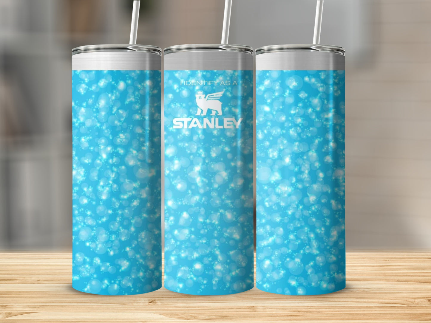 Blue Pattern Insulated Stainless Steel Tumbler