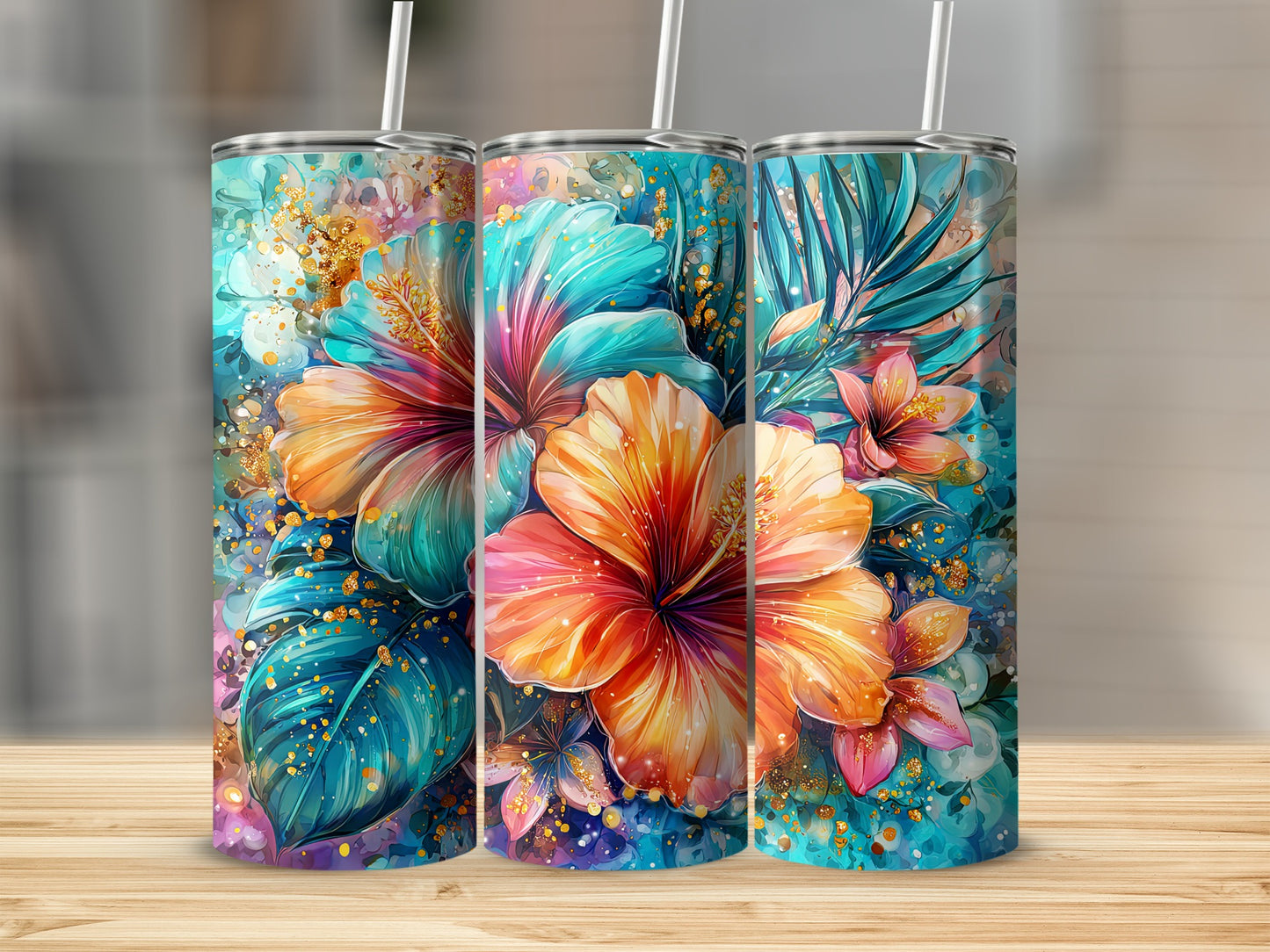 Colorful Floral Design Tumbler for Every Occasion
