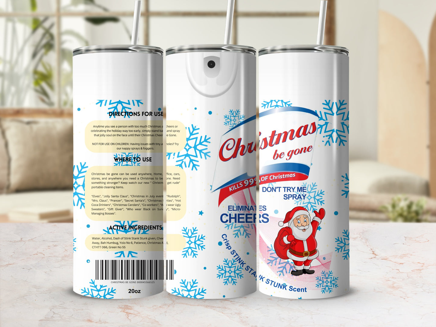 Christmas Be Gone Portable Spray for Festive Odor Removal