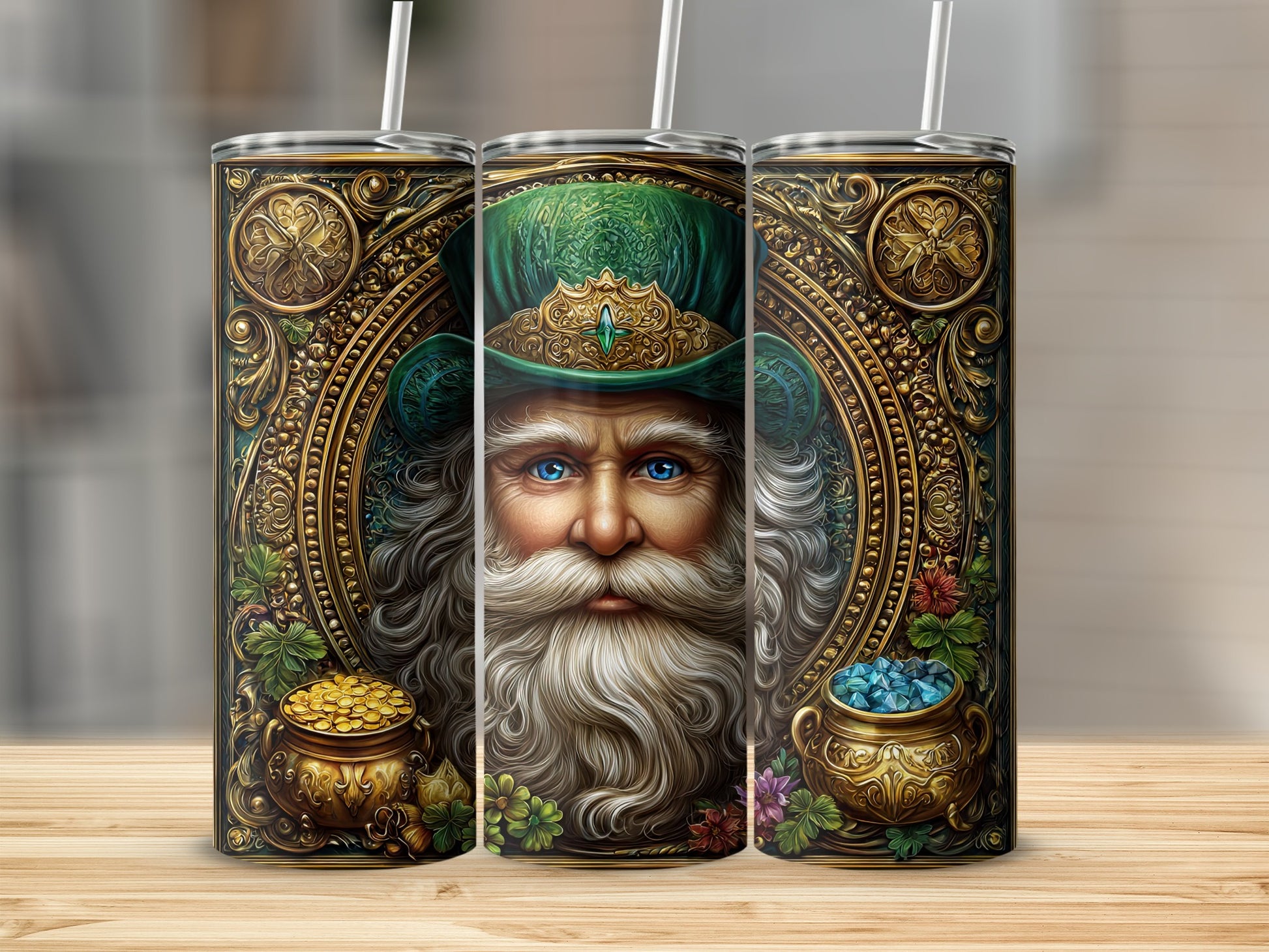 St. Patrick's Day Gold and Jewels Tumbler Product