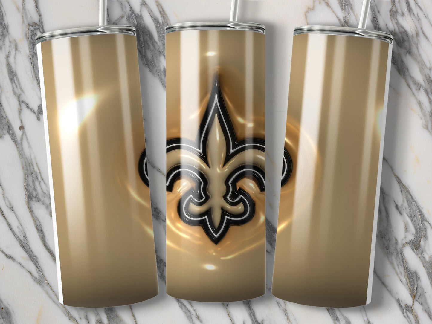 Saints Symbol on Gold Background Design Unique Tumblers