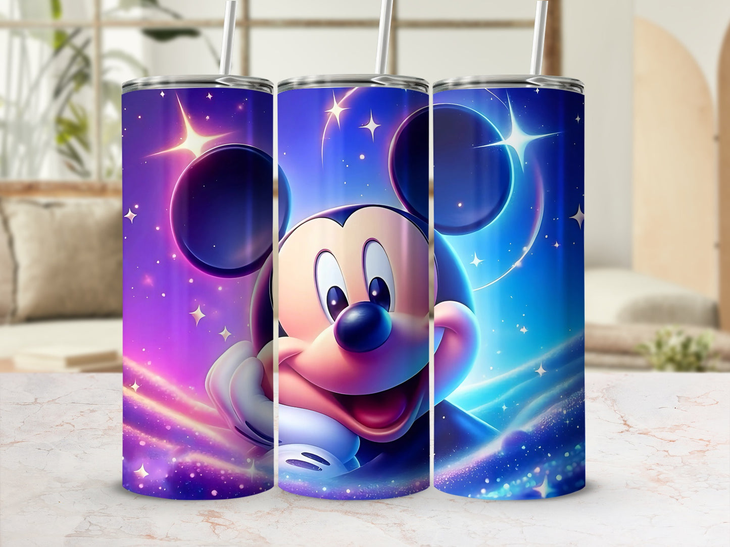 Colorful Mickey Mouse Space Design Tumbler Cup