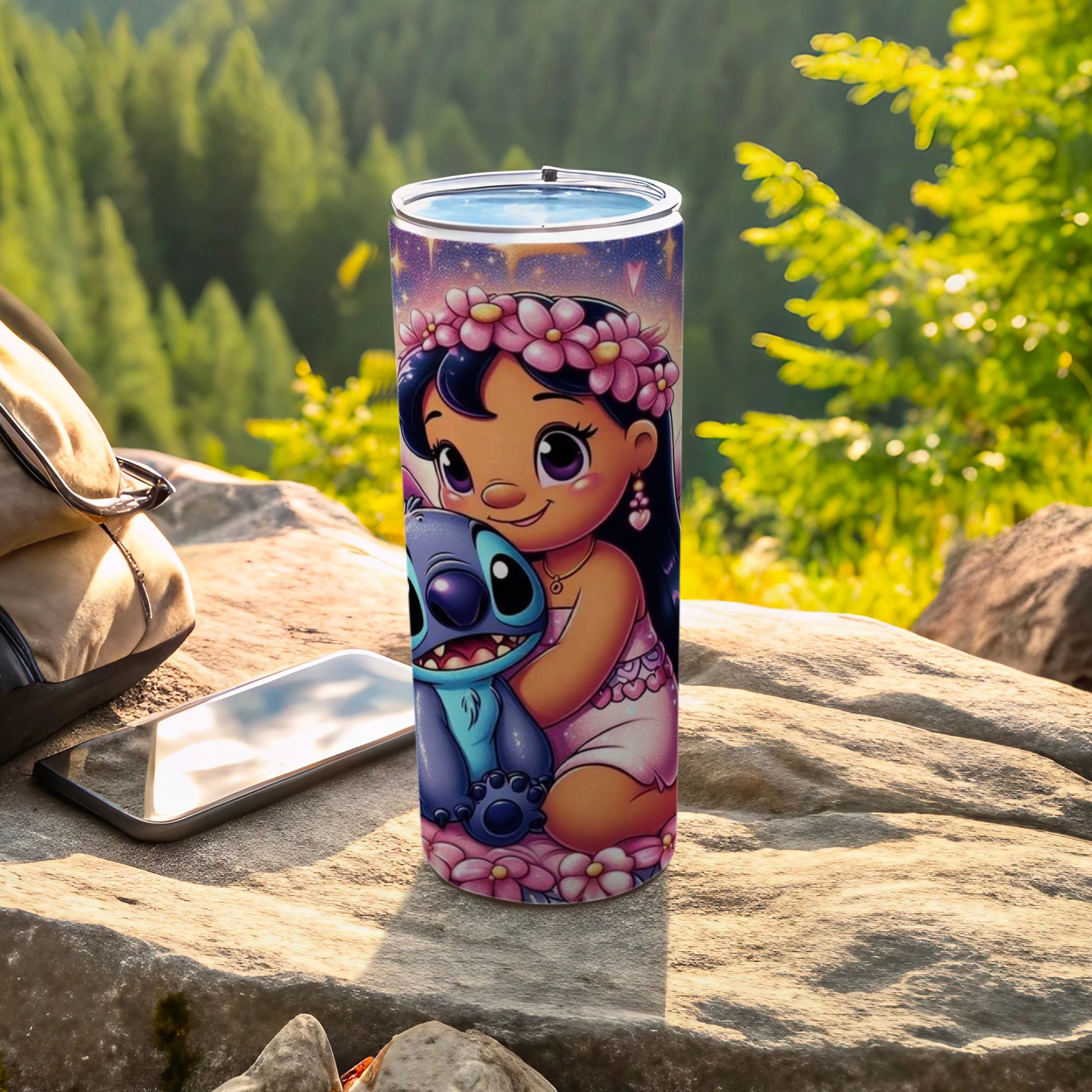 Cute Lilo and Stitch Design Insulated Tumbler Cup