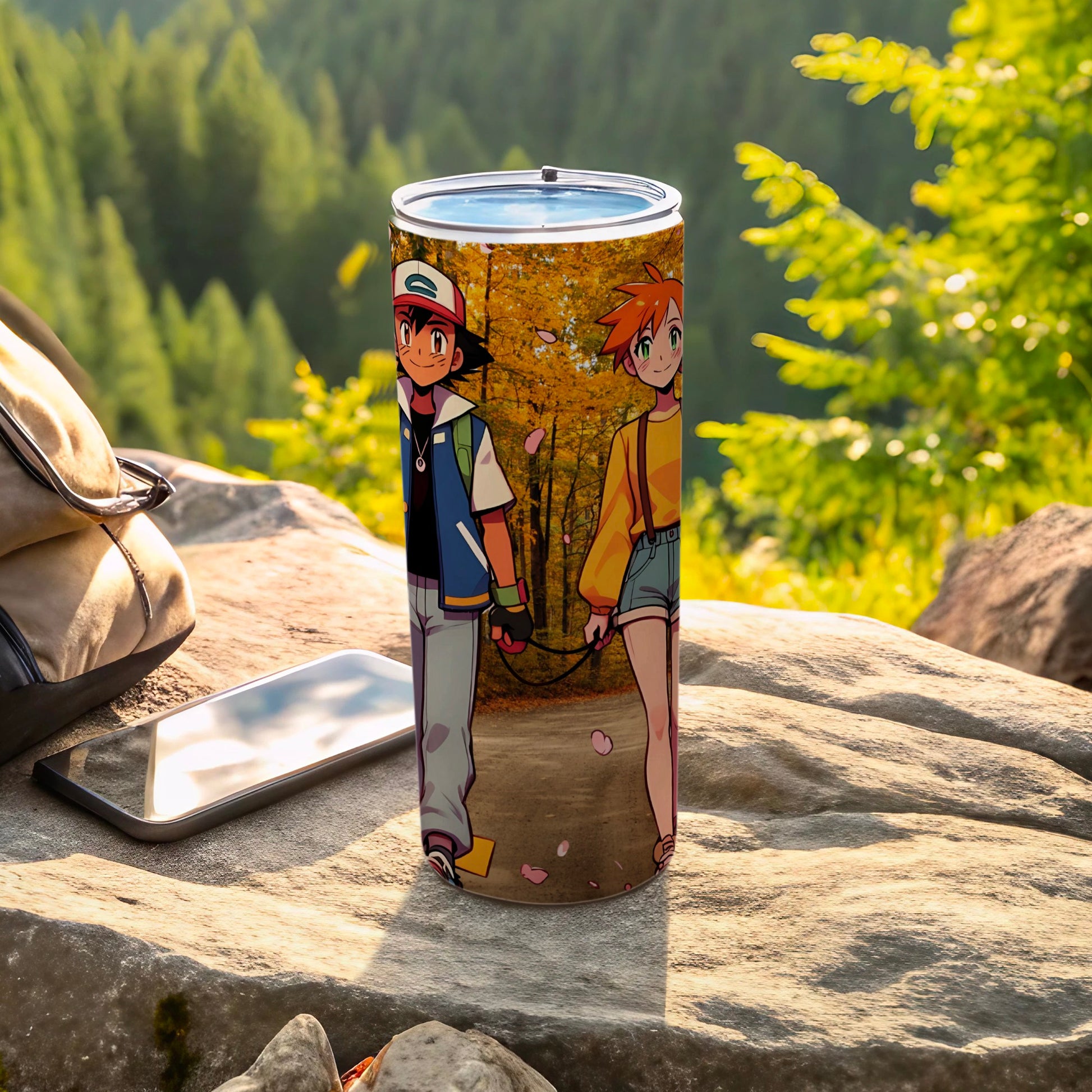 Anime Characters Forest Walk Tumbler Travel Mug