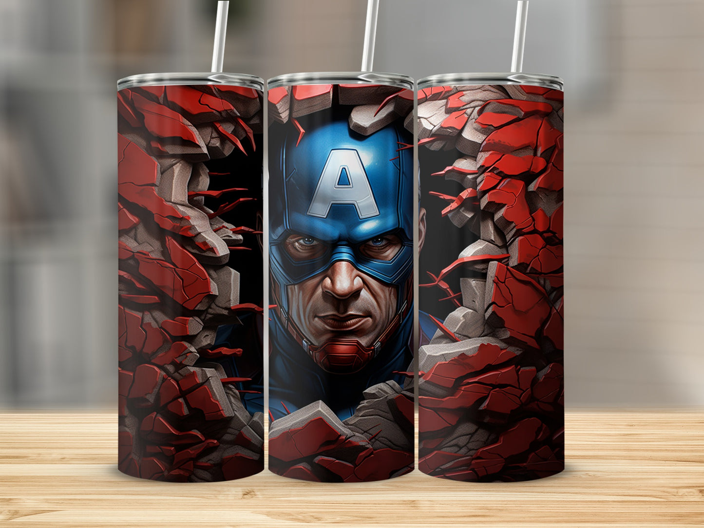 Hero Breaking Through Wall Stainless Tumblers
