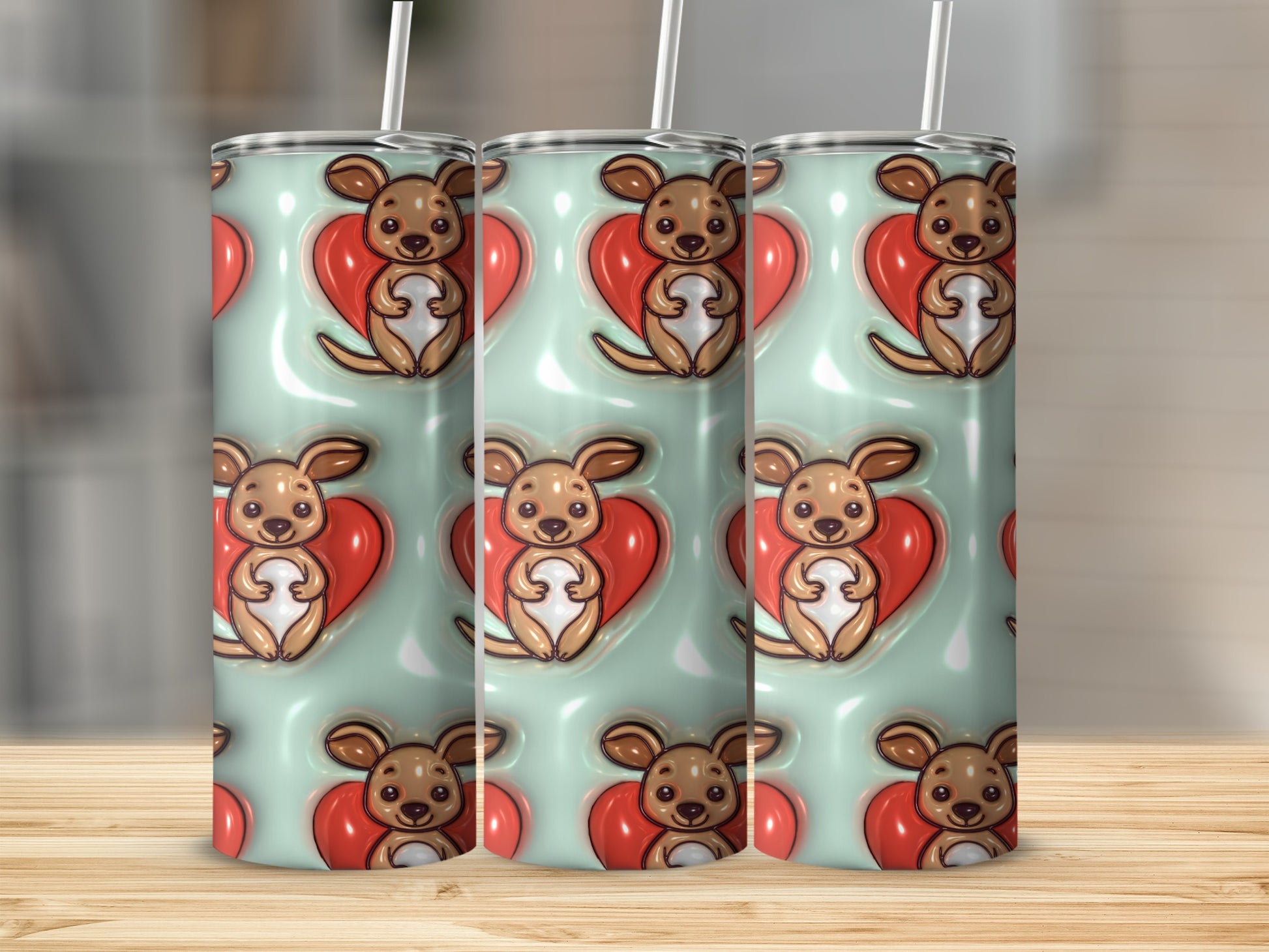 Cute Cartoon Mouse with Heart Design Tumbler Product