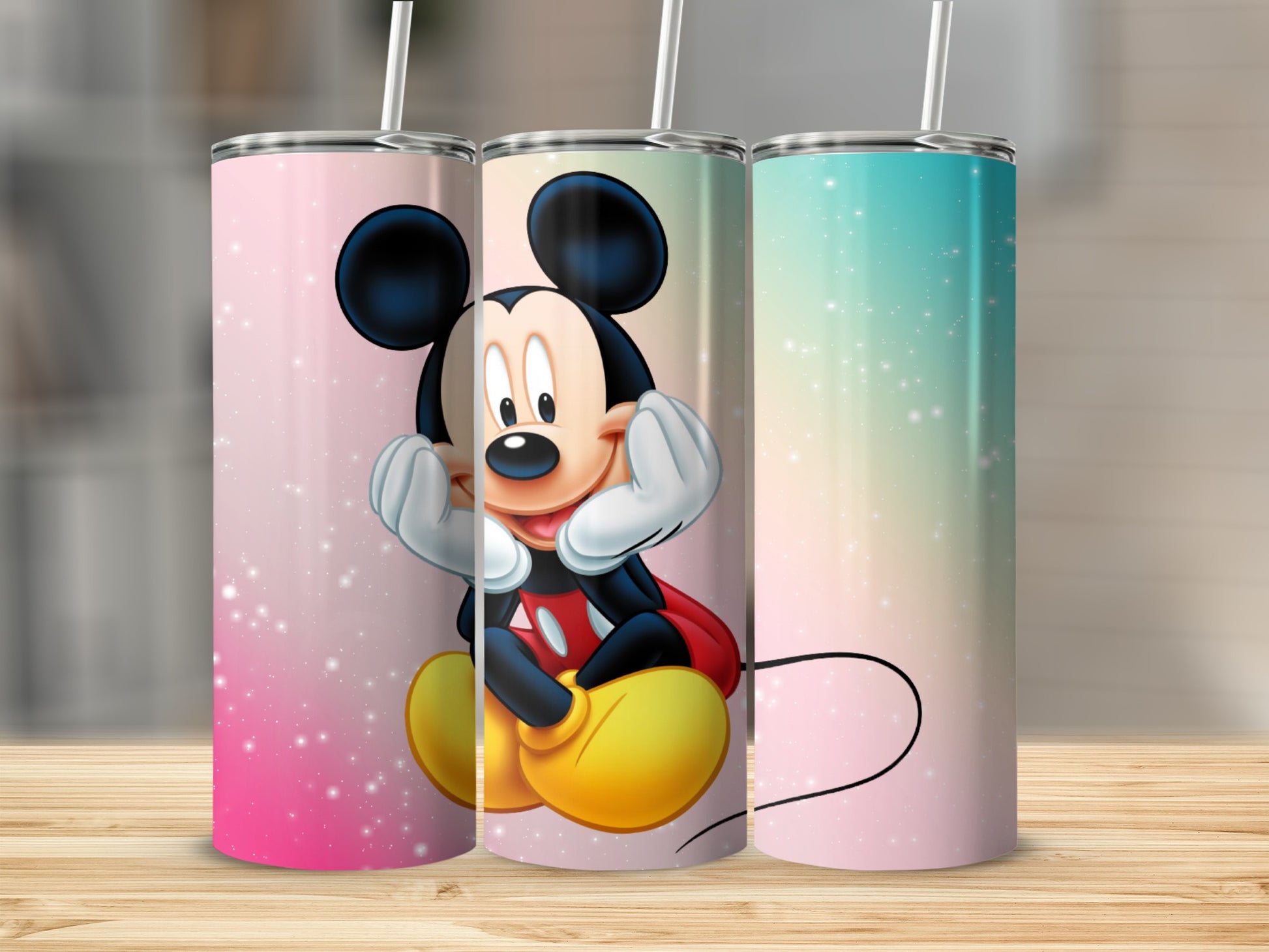 Cute Mickey Mouse Design Tall Color Changing Tumbler