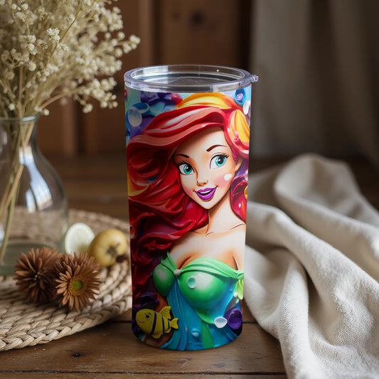Colorful Mermaid Character Tumbler for Kids