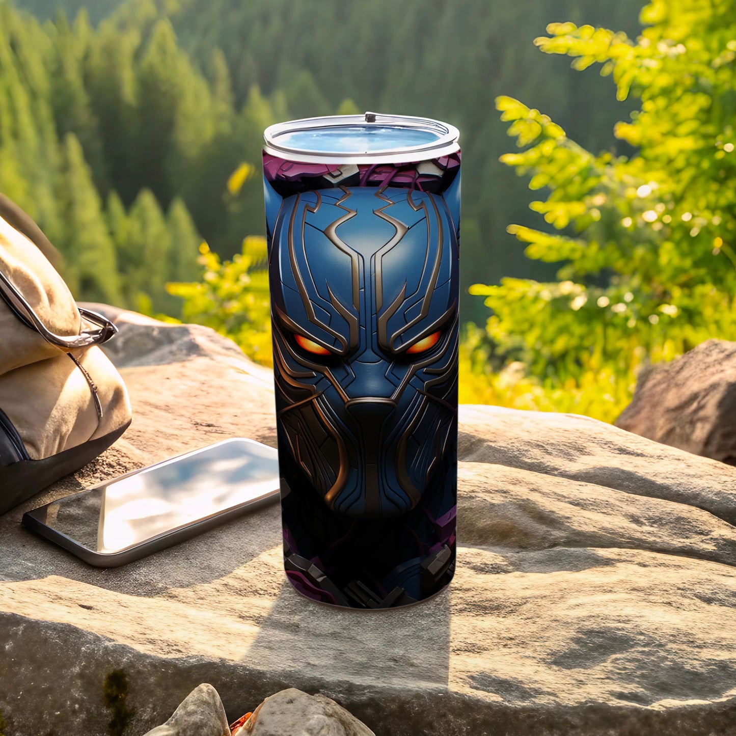 Black Panther Insulated Tumbler for Hot and Cold Drinks