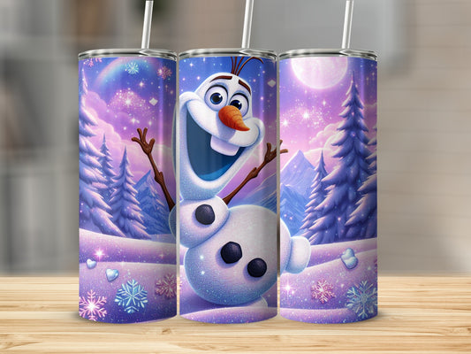 Snowman and Winter Wonderland Tumbler Cups for Kids