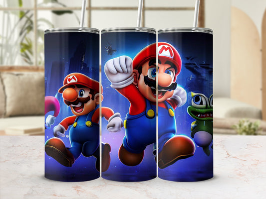 Super Mario and Luigi Design Travel Tumbler Cup