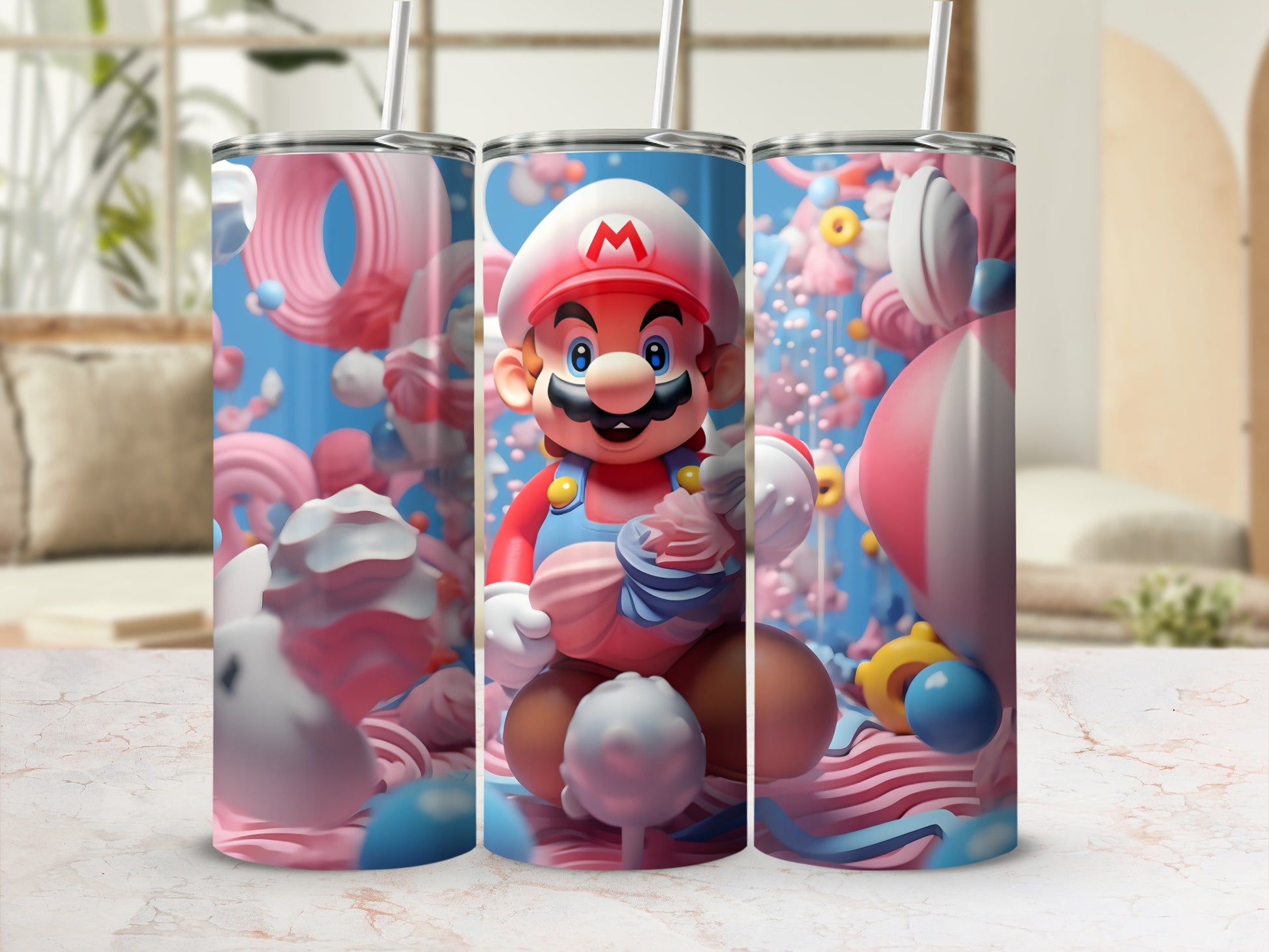 Colorful Character Tumbler with Whimsical Design